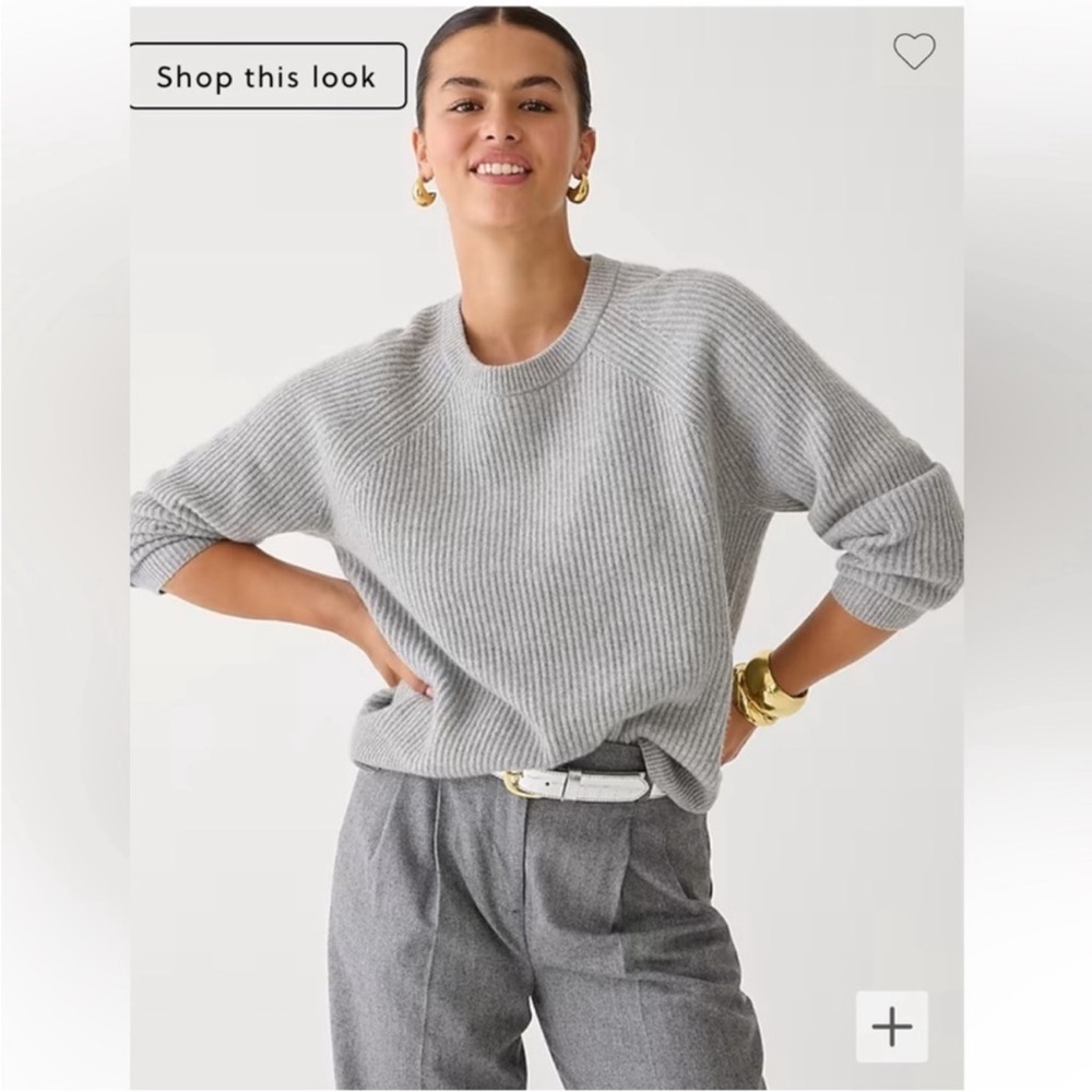 RARE! NWT - J.Crew Ribbed cashmere oversized sweater - XS - Picture 3 of 7